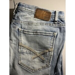 BKE Tyler Straight Stretch Cowboy Western Denim Blue Jeans 34x36 (34x32)